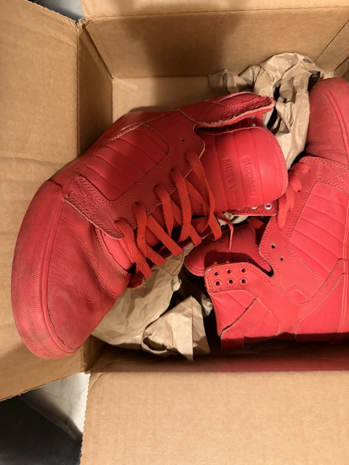 Supra Skytop Red Gunny Tuf Size 10