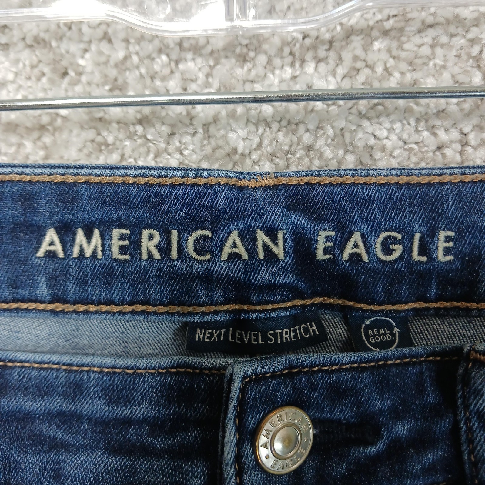 American Eagle Outfitters Jeans Womens 12 High Rise Jegging Blue Stretch Denim