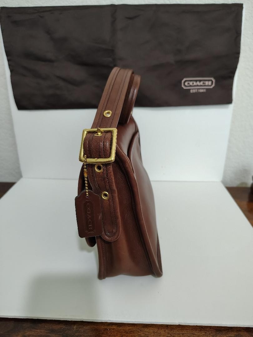 Coach Ramblers Legacy 9061 Mahogany Brown Leather Crossbody Bag Vintage