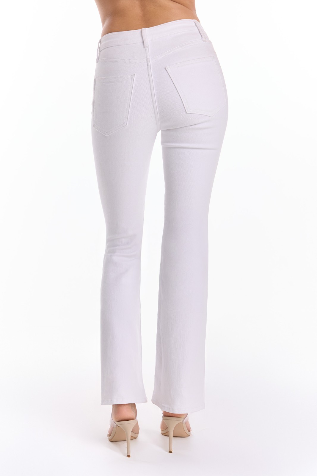 Allegra Bootcut Jean – White and Medium Blue THE NOLI SHOP