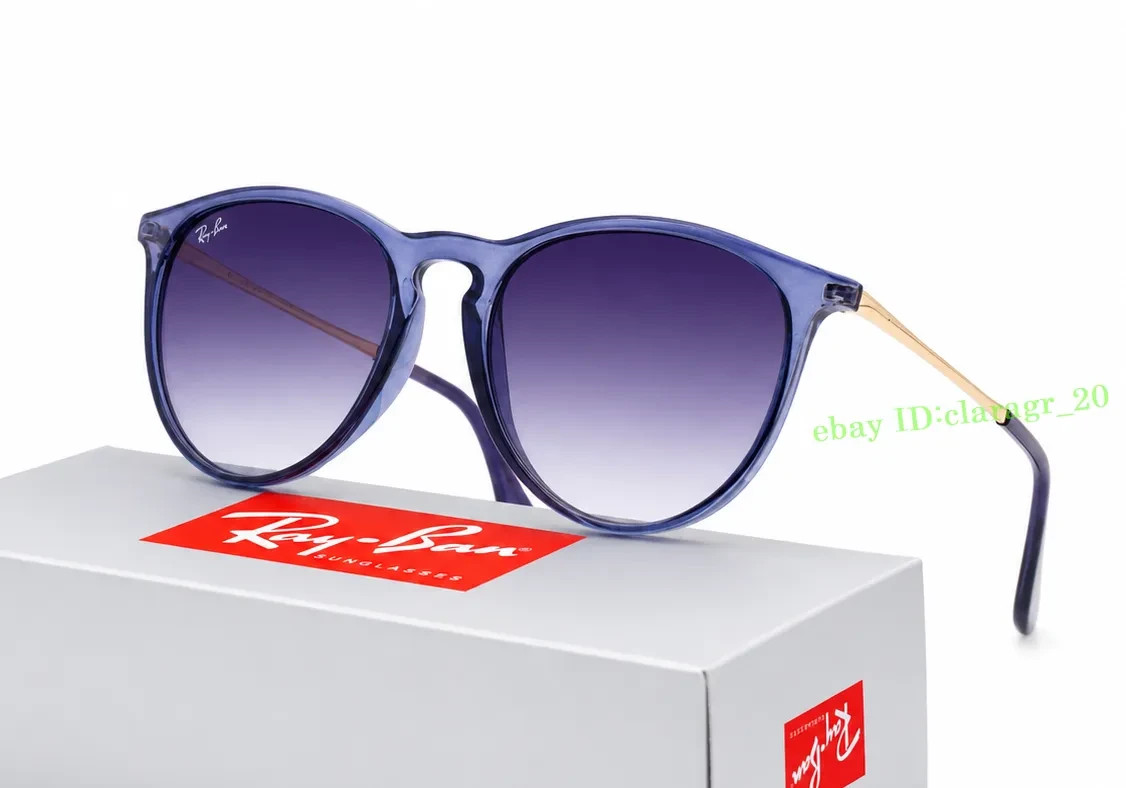 *New* Ray-Ban RB4171 Erika Sunglasses Grey Lenses Blue Frame 54mm UV400