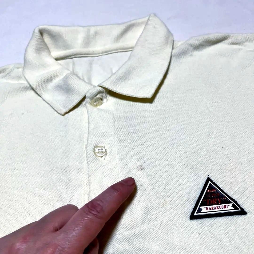 Vintage ASAHI SUPER DRY Beer Polo Shirt Corporate Promo Not For Sale Japan Made