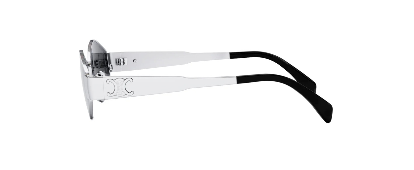 Celine Triomphe CL40254U 16A Shiny Palladium/Smoke Metal Women’s Sunglasses