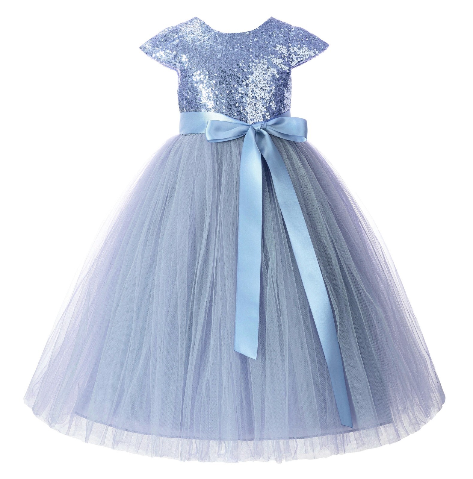 Cap Sleeves Sequin Flower Girl Dresses Formal Dress Pageant Dress Birthday Dress