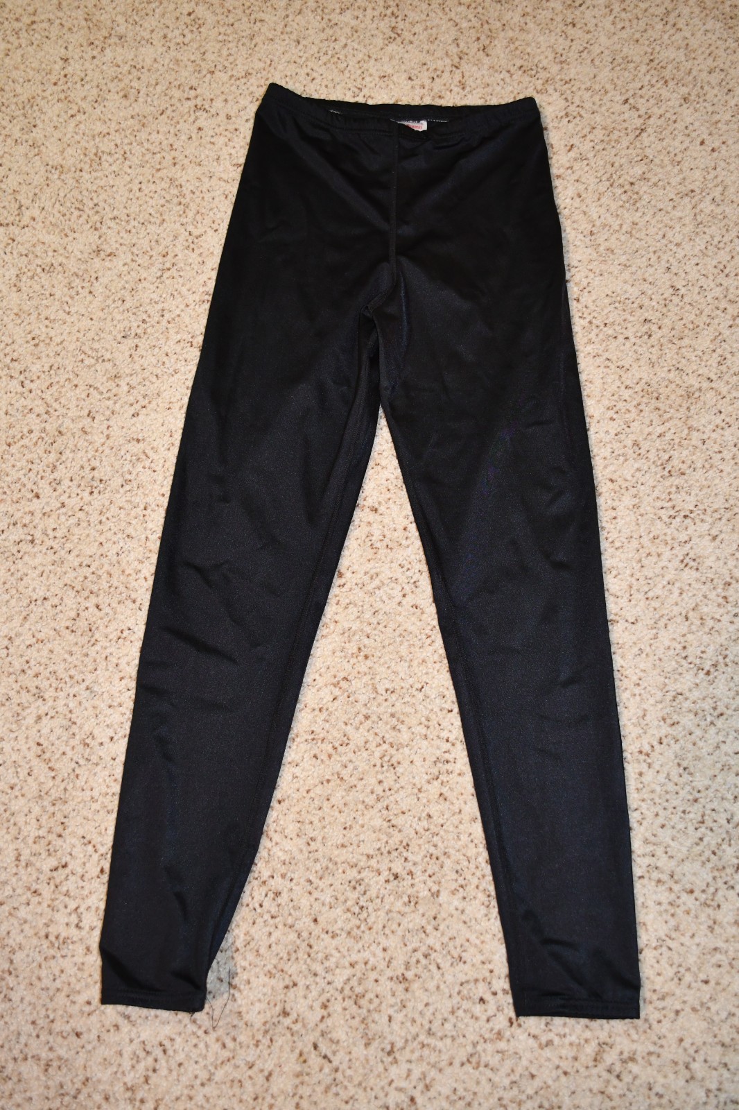 VINTAGE BLACK NYLON SPANDEX LEGGINGS COBBLESTONES XL