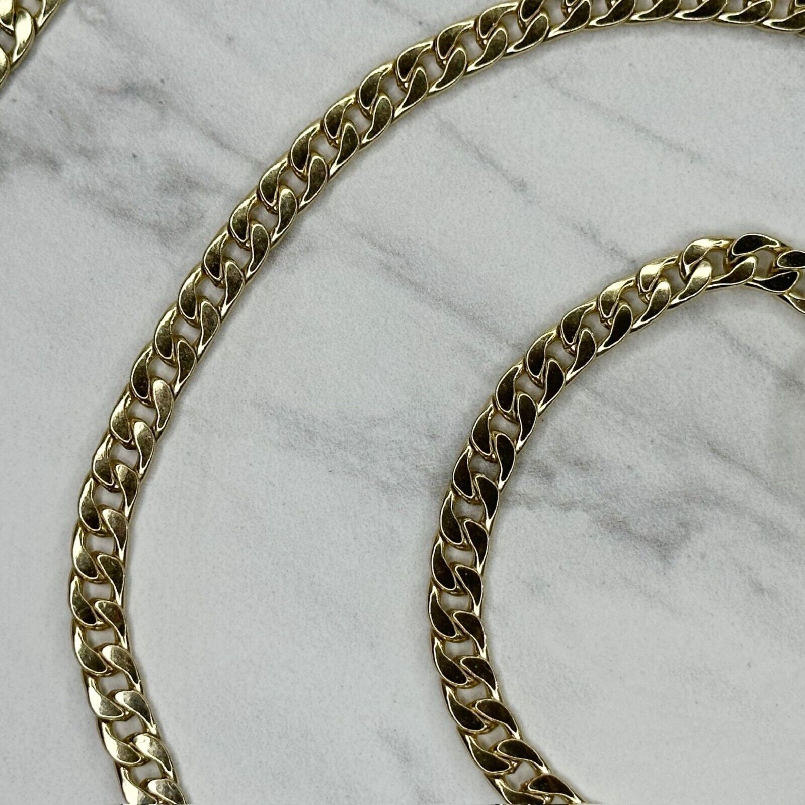 Gold Tone Skinny Flat Chain Link Purse Handbag Replacement Strap 46″