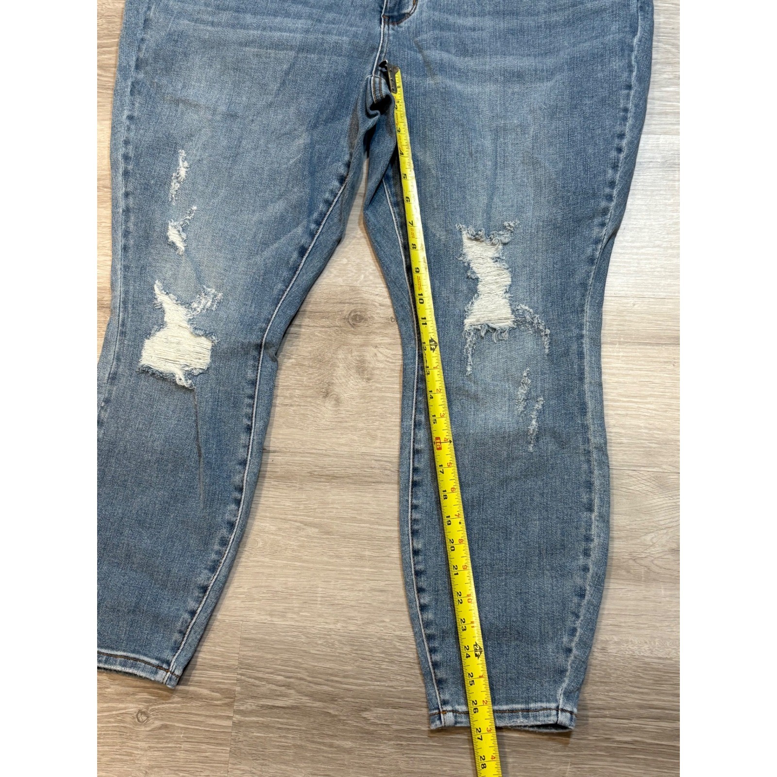 Judy Blue Control Top Skinny Jeans Distressed Denim Size 20W