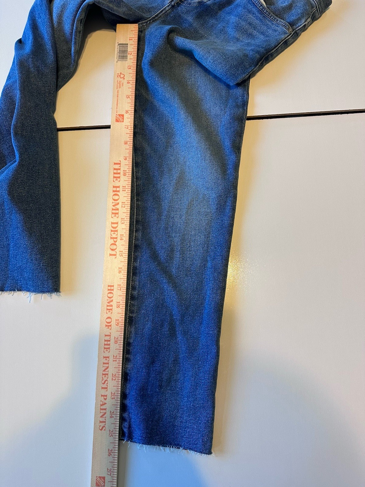 Frank & Eileen Cork Jeans Womens 27 Blue High Rise Button Fly Frayed Hem