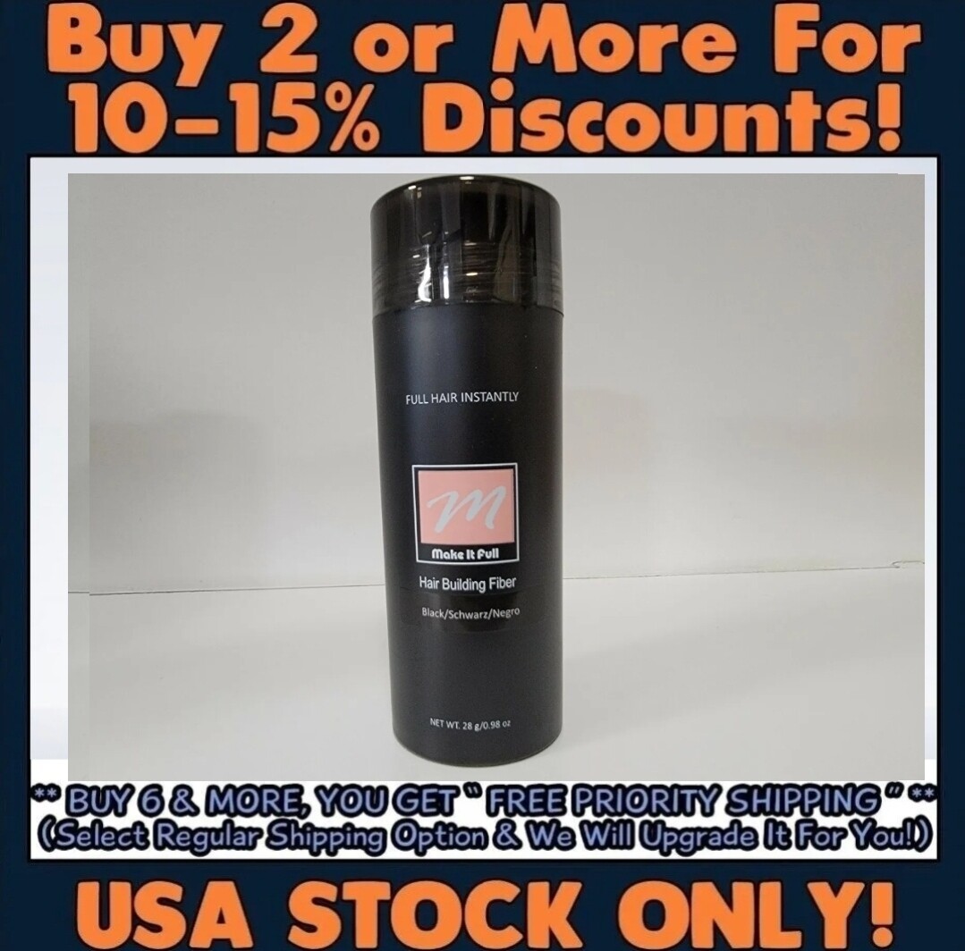 MakeitFull Hair Building Fibers Black Dark Medium Light Brown