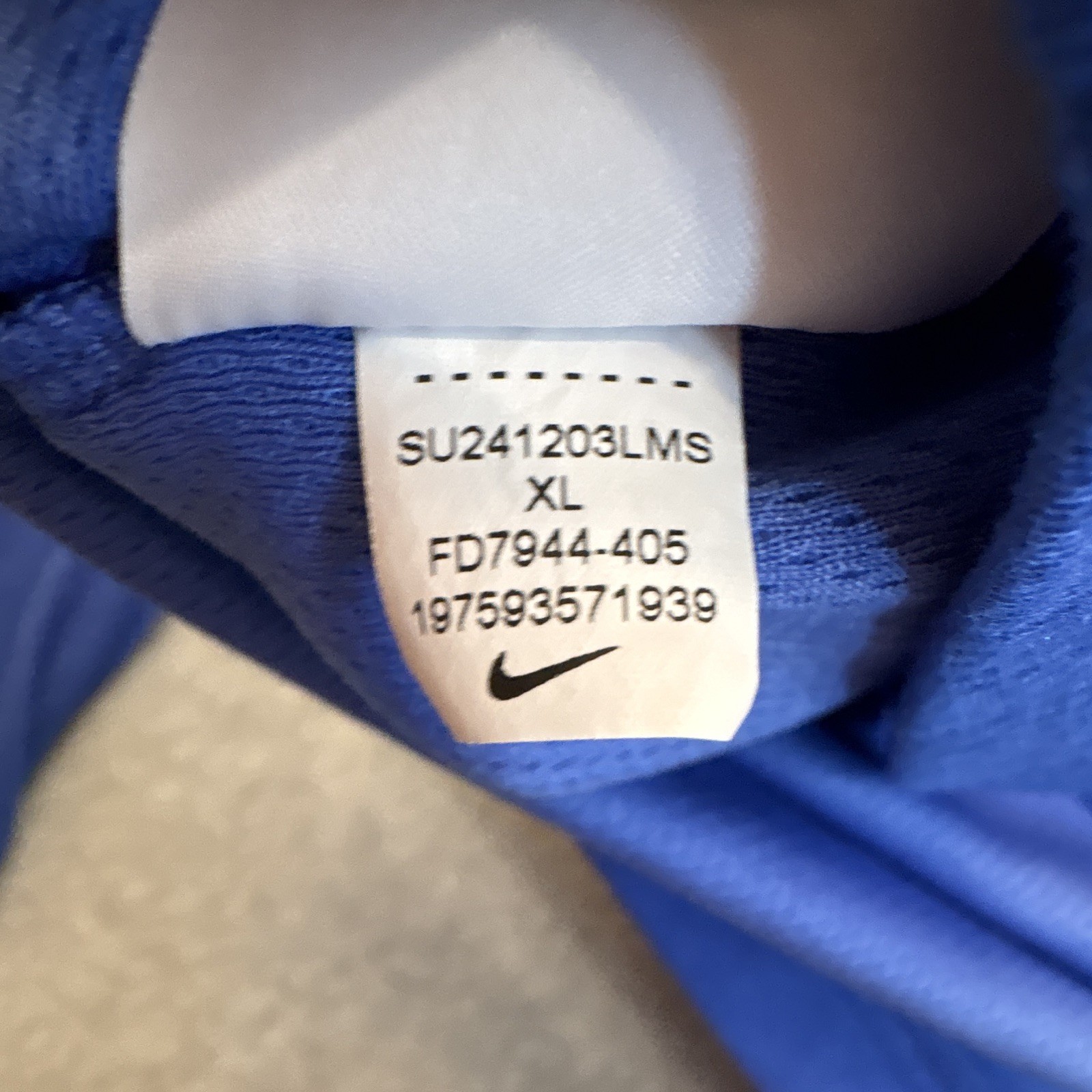 Nike Dri-FIT Men’s Puerto Rico Blue 1/4 Zip Mock Neck Long Sleeve Size XL
