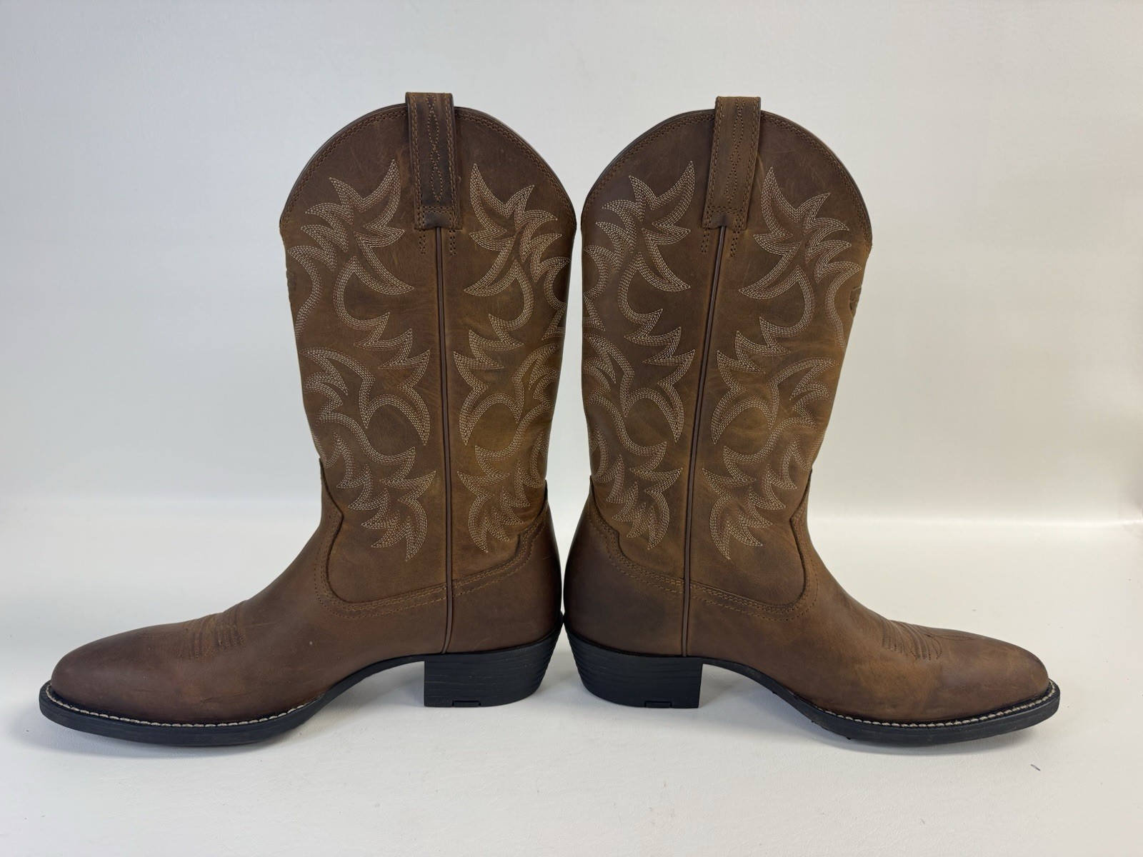 Men’s Ariat SZ 10B 34725 Heritage R Toe Western Brown Leather Boots 10002204