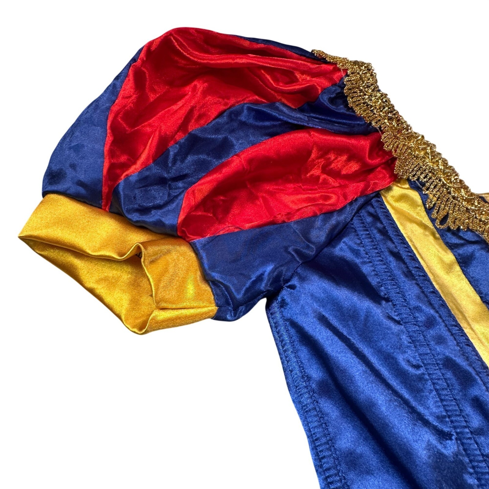 Snow White Princess Costume Corset Women Lace Up Puff Sleeves Zipper Satin