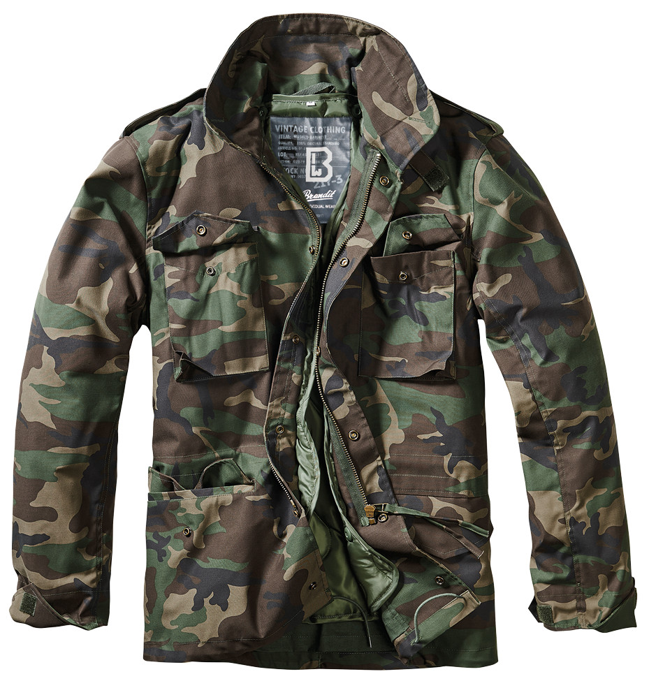 BRANDIT M-65 STYLE FIELD JACKET, Woodland Camo