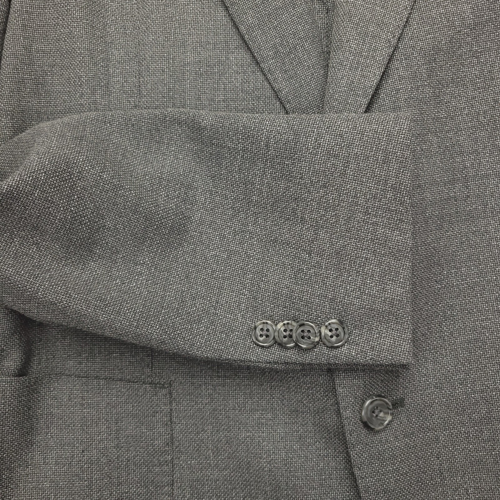 Hammer Made Sport Coat Mens 42 Gray Wool Check Double Vent 2 Button Jacket