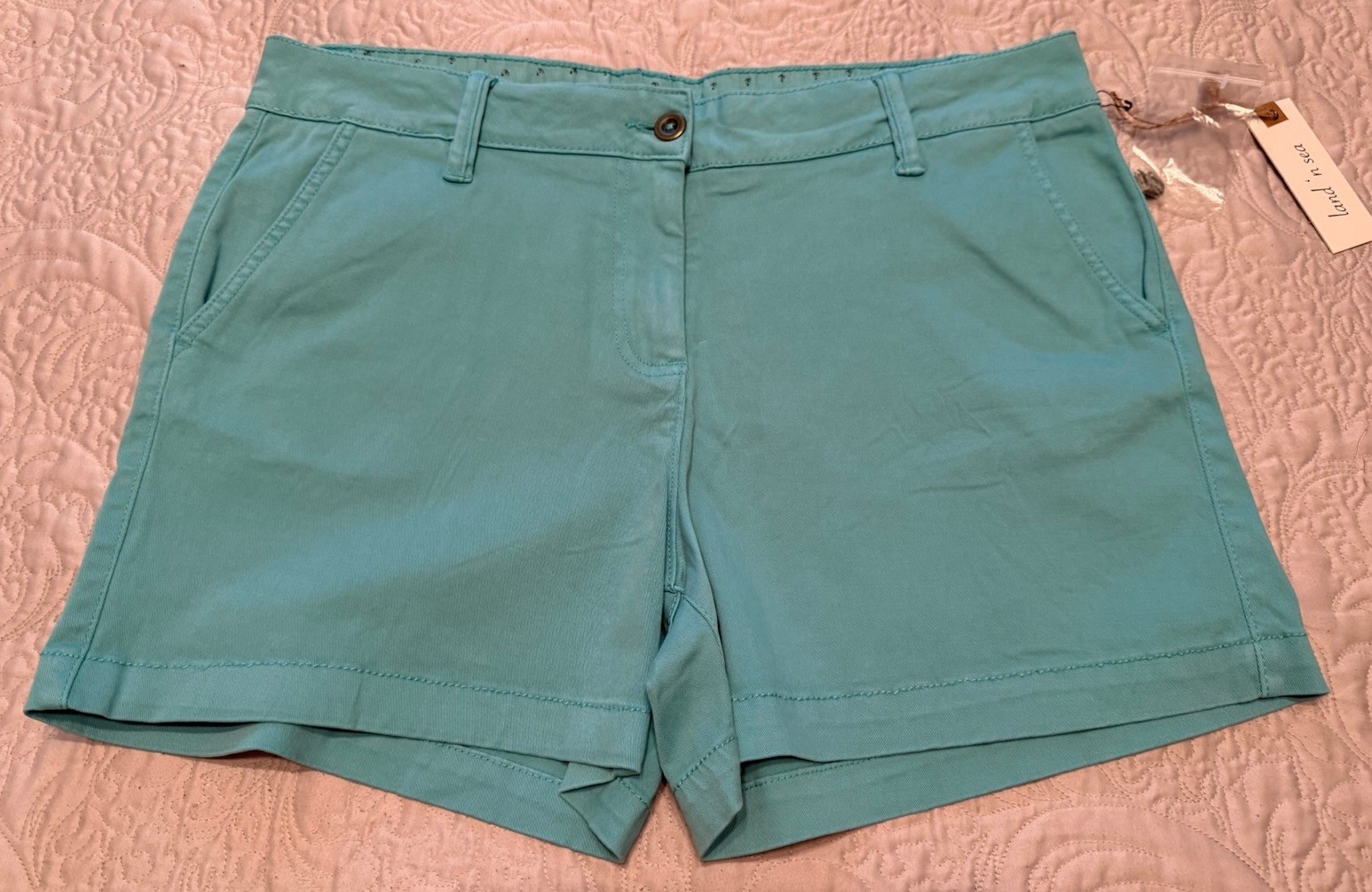 Land ‘n Sea Women’s Short in Teal Sky , Size 10, NWT