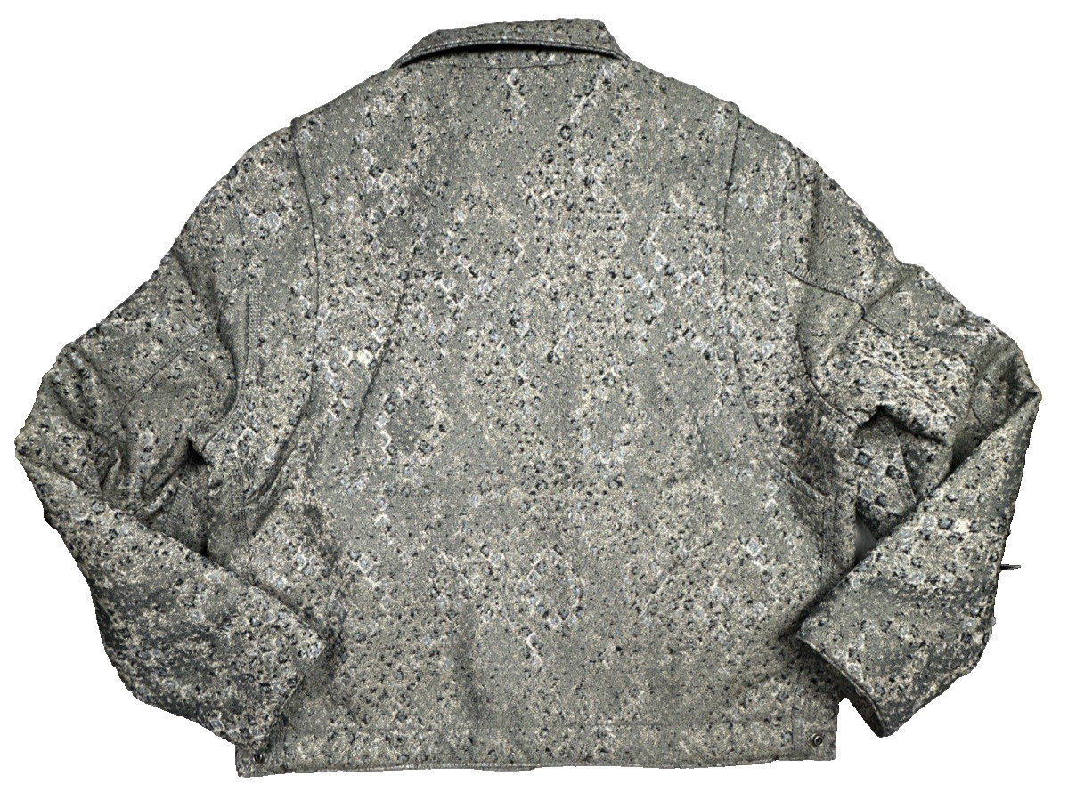 Zara Men’s Cropped Fit Jacquard Bomber Jacket Medium Black Grey Blue Coat NWT