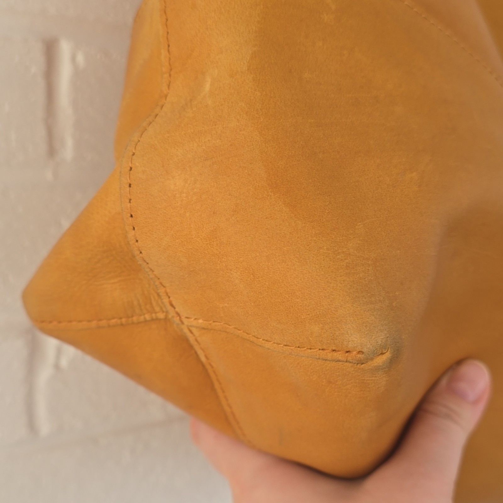 ABLE Mamuye Classic Tote – Cognac Stamped Initials