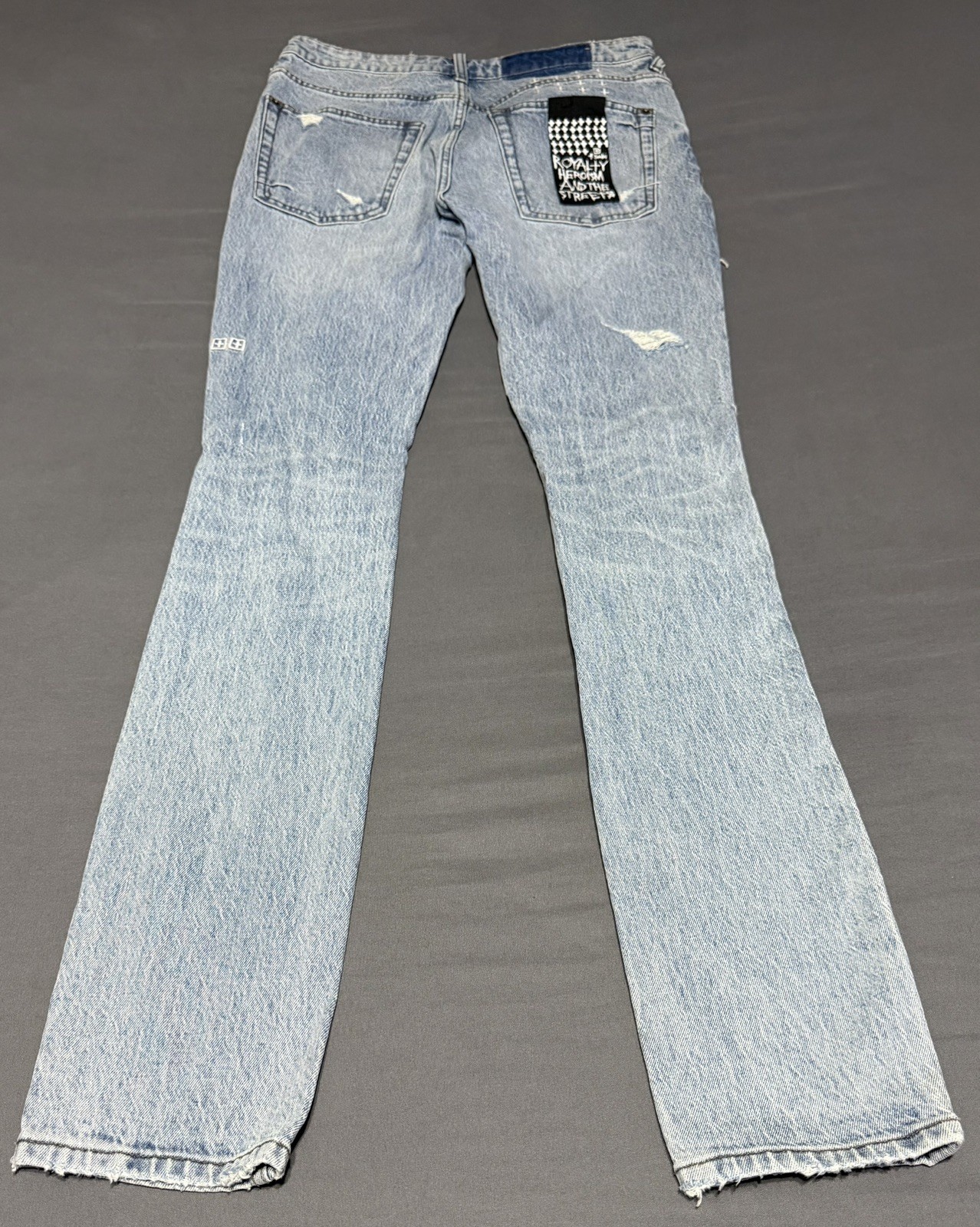 Ksubi Van Winkle Skinny Jeans Blue Size 29 with Logo Button Fly