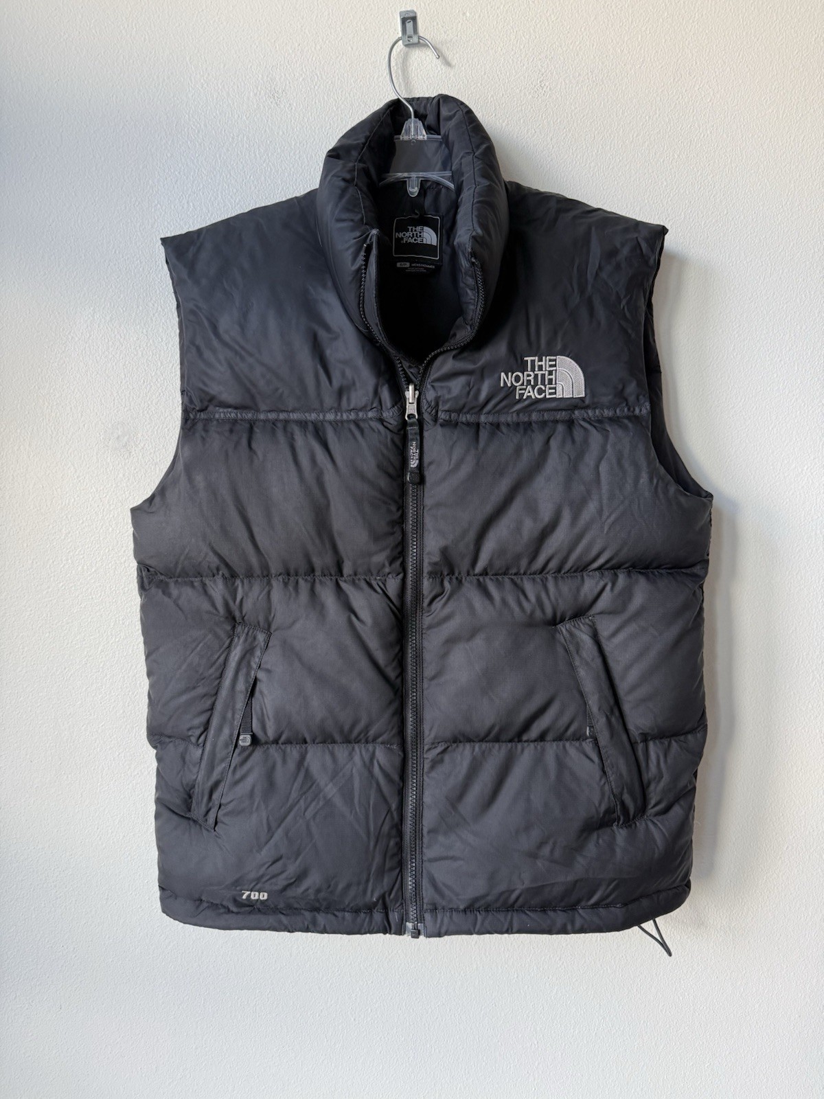 North Face Nuptse 700 Down Vest Puffer Black Jacket Coat Mens Small Quilted