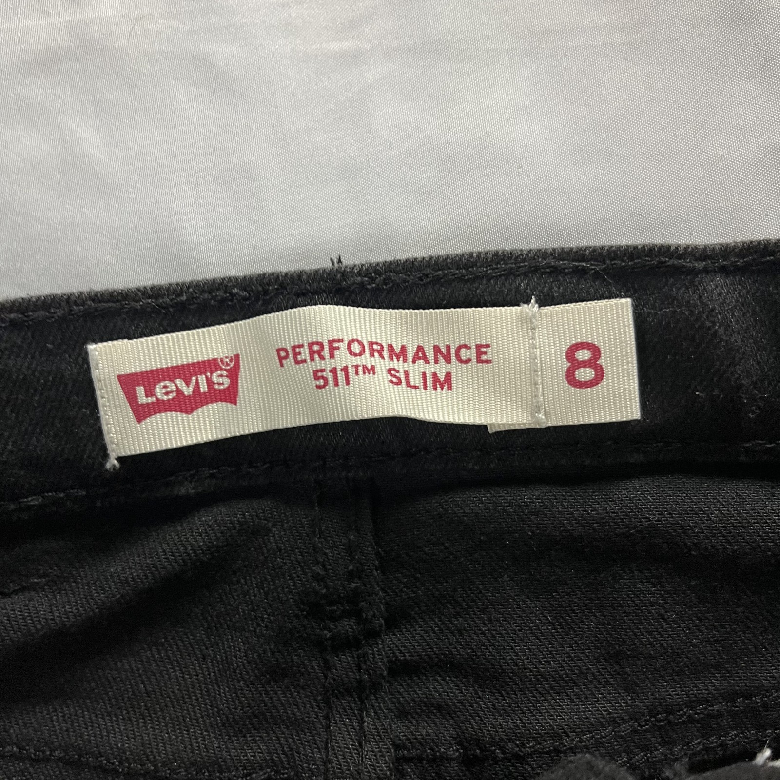 EUC Levi’s 511 Slim Boys 8 REG Performance Black Stretch Denim Jeans W24 L25