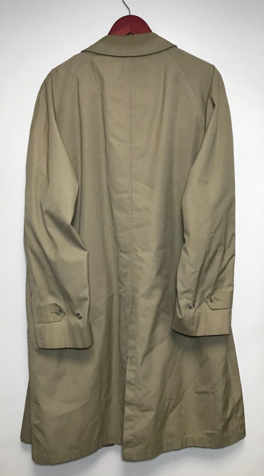 Maincoat London Fog Men’s 44 Long Beige Claeth Cloth Coat Removable Lining