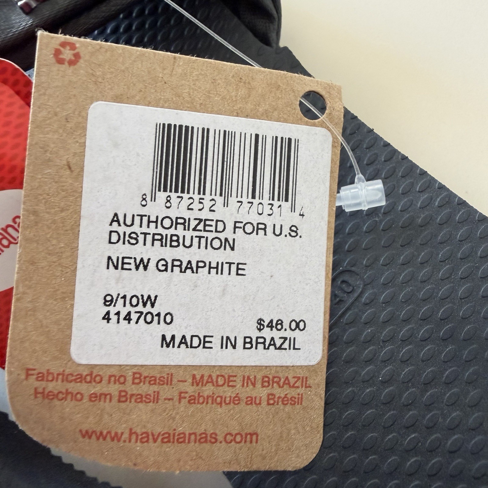 Havaianas Flip Flops Women You ST Tropez Lush Sandals Black Sz 9/10 MSRP $46 NEW