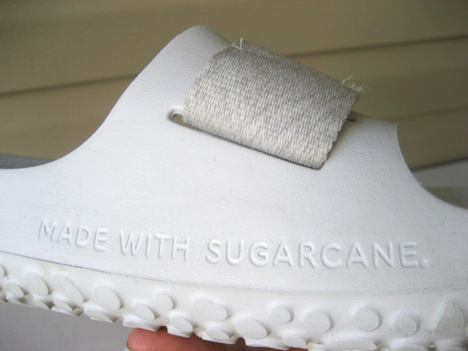 Allbirds Sugar Slider Sandals Womens 13 Mens 11 white Adjustable Strap Sugarcane