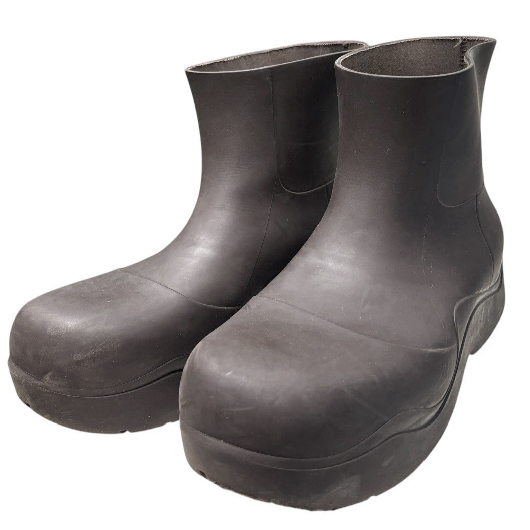 Bottega Veneta Brown Rubber Rain Puddle Boots Size 8 EU 41