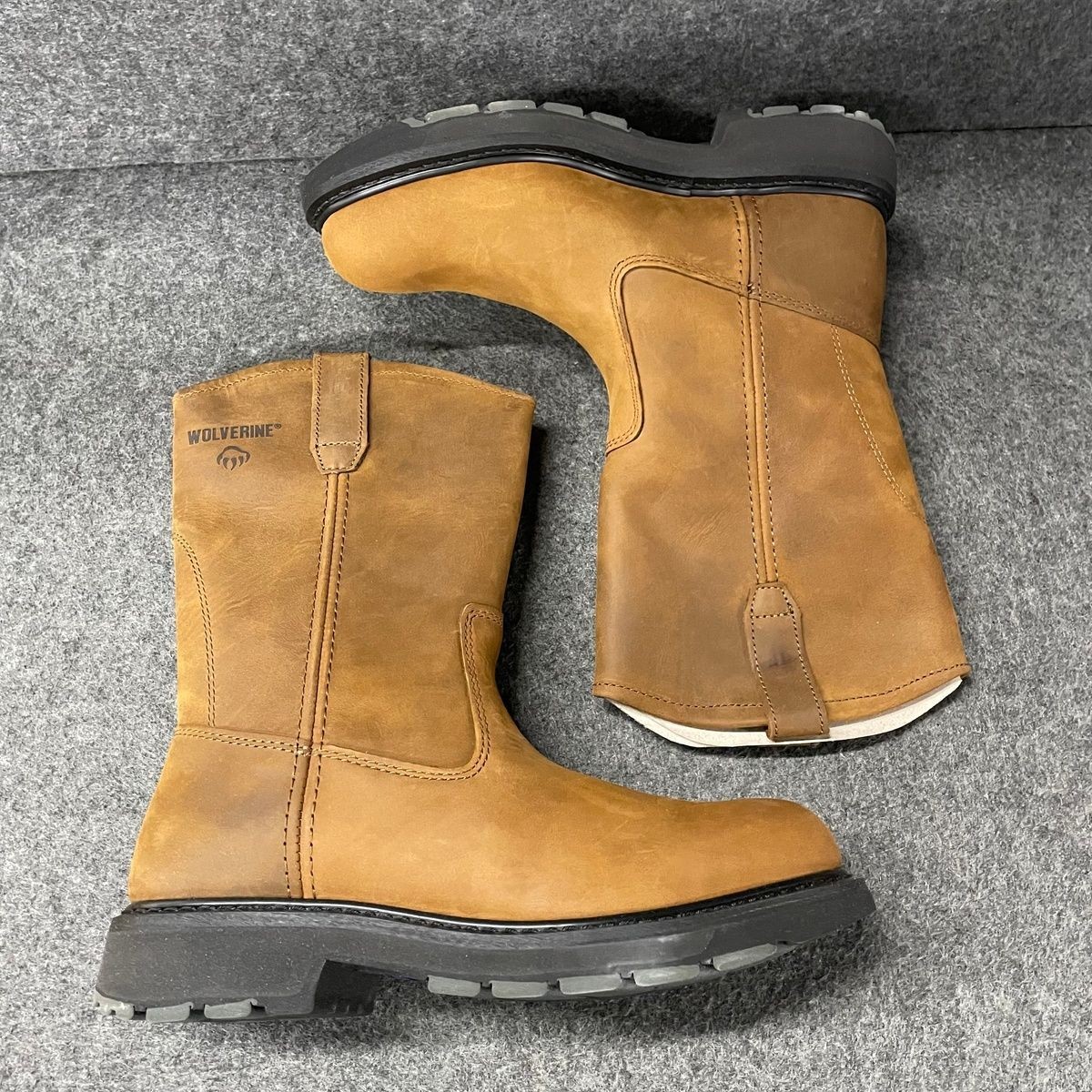 WOLVERINE 10″ DD Work Wellington Boots Men’s Size 8.5 Dark Brown