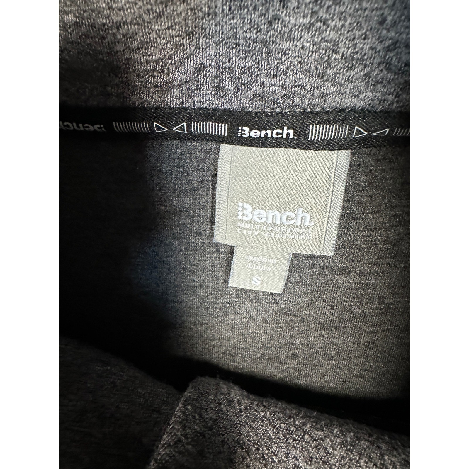 Bench Women’s Gray Asymmetrical Full Zip Fleece Jacket Mock Neck Small