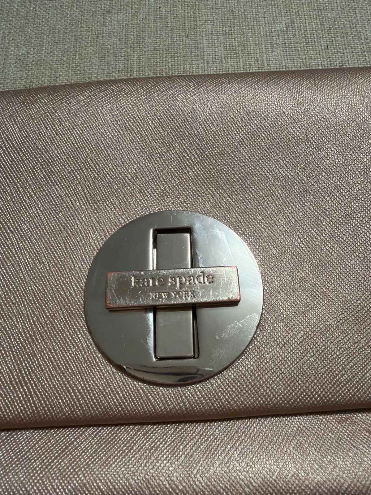 Kate Spade New York Newbury Lane Sally Crossbody Bag Metallic Rose Gold