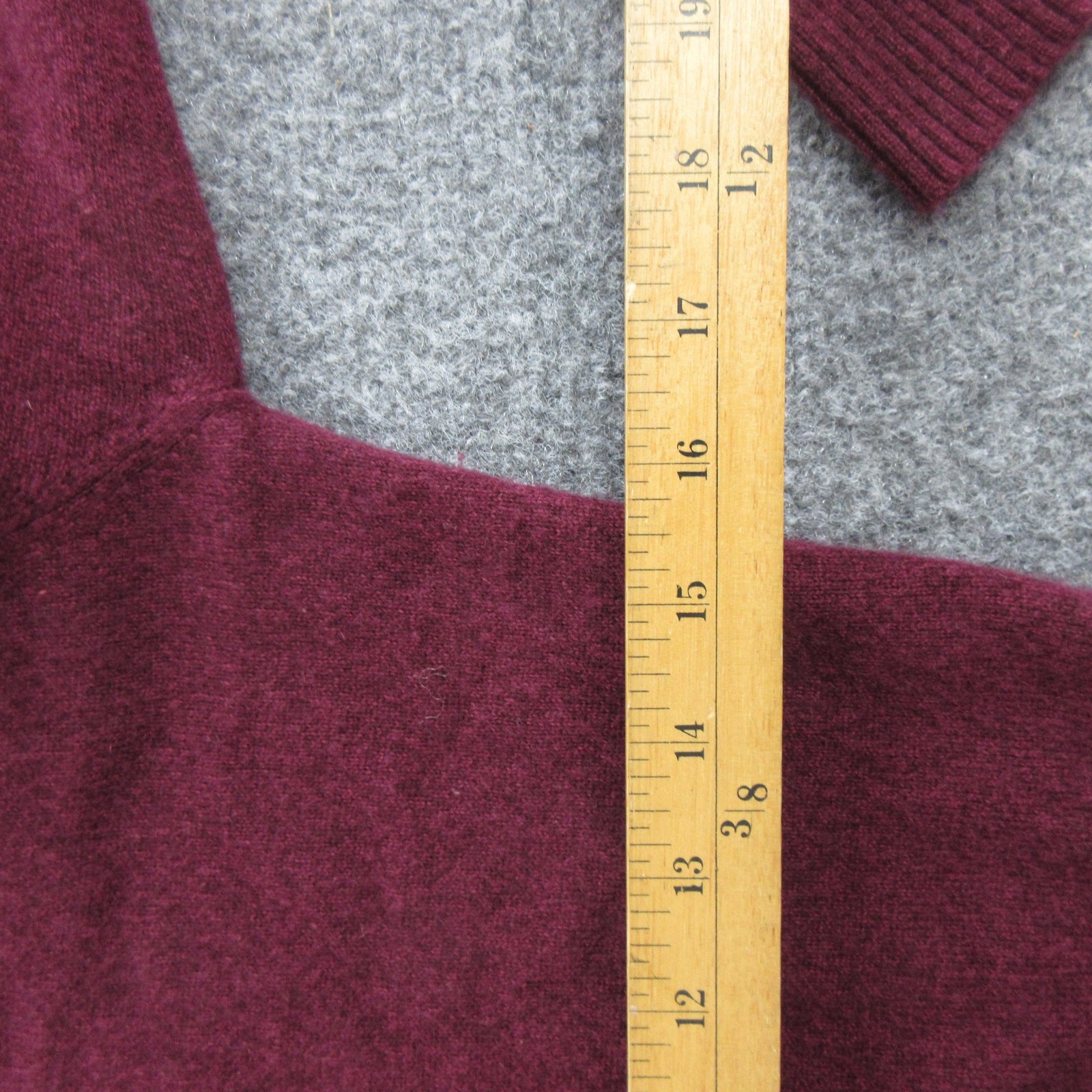 Autumn Cashmere Sweater Cardigan Womens M Red Cashmere Crewneck Button Knit