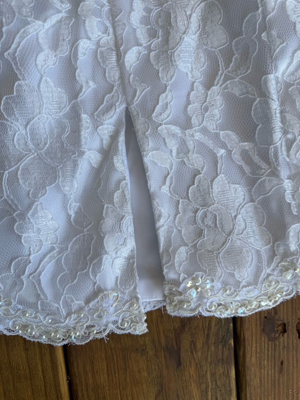 Mori Lee Short Lace Sequin Wedding Or Reception Dress W Sweetheart Neckline 12