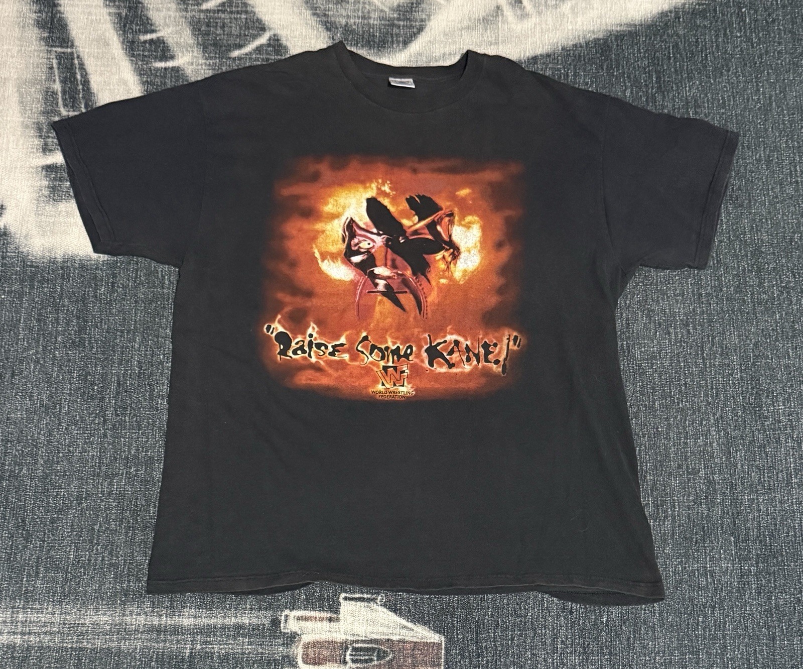 Vintage 90s WWF Kane Welcome To Hell Shirt XL
