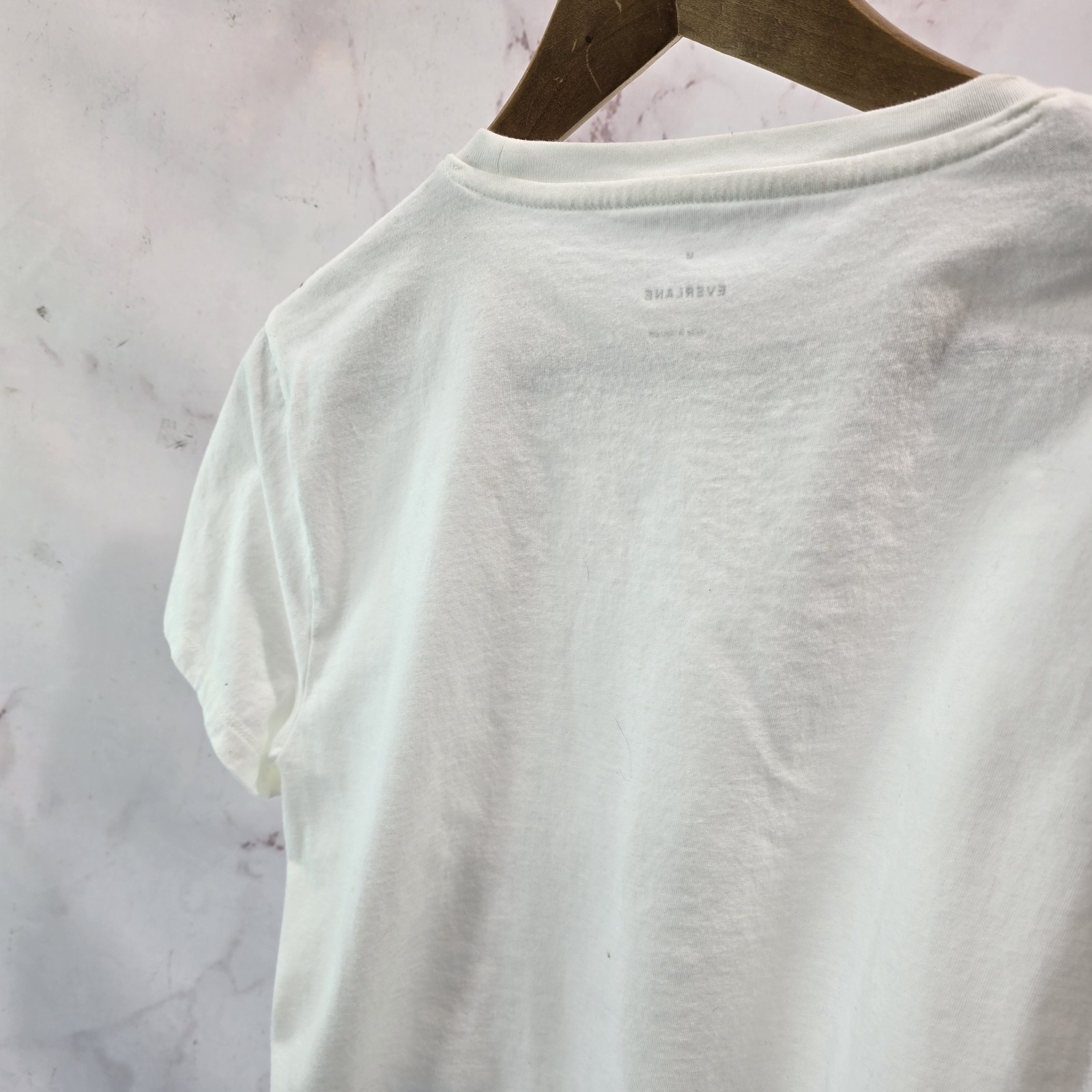 Everlane T Shirt Womens Small White Crewneck Box Cut Tee Organic Cotton