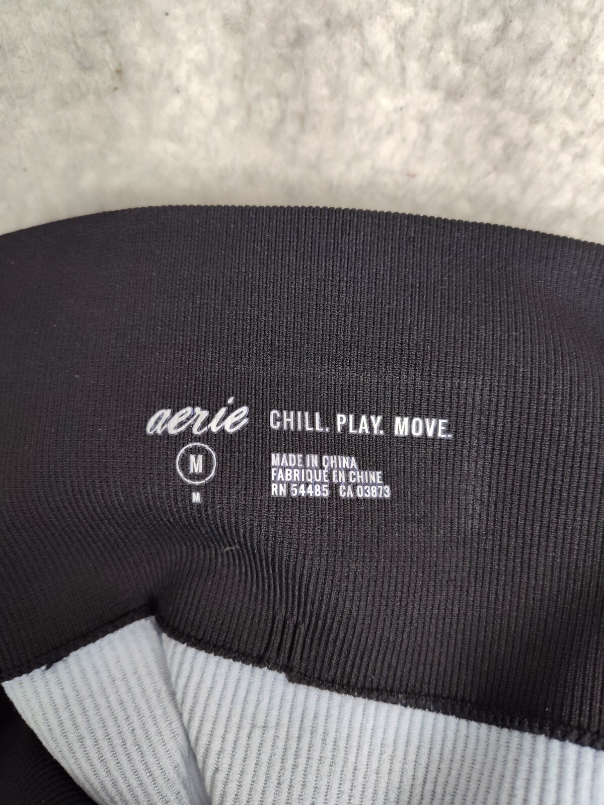 Aerie Women Leggings Medium Gray Nylon Blend Ribbed Seamless Stretchy Pants