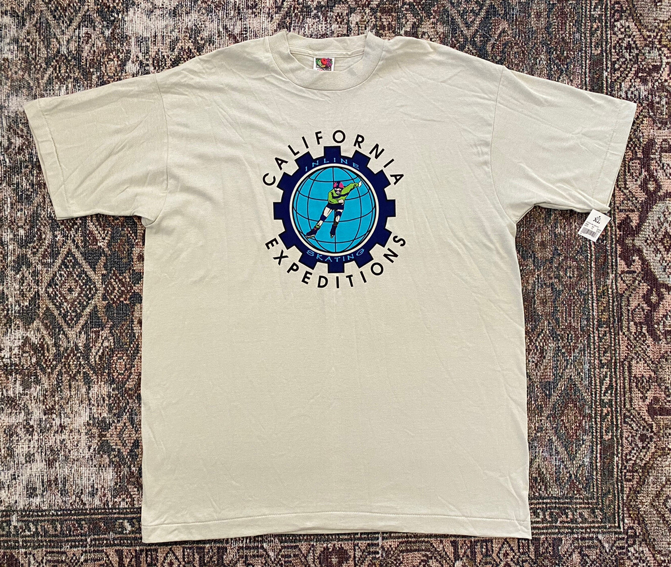 VTG 90s California Inline Skating T Shirt SZ XL Made in USA Single Stitch NWT