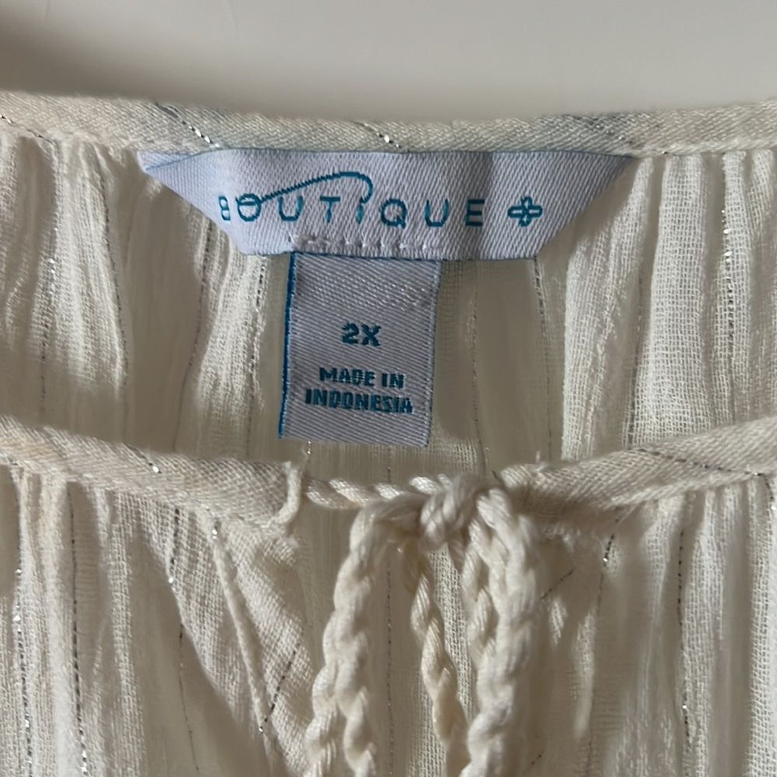 Boutique Off White Top in Size 2X