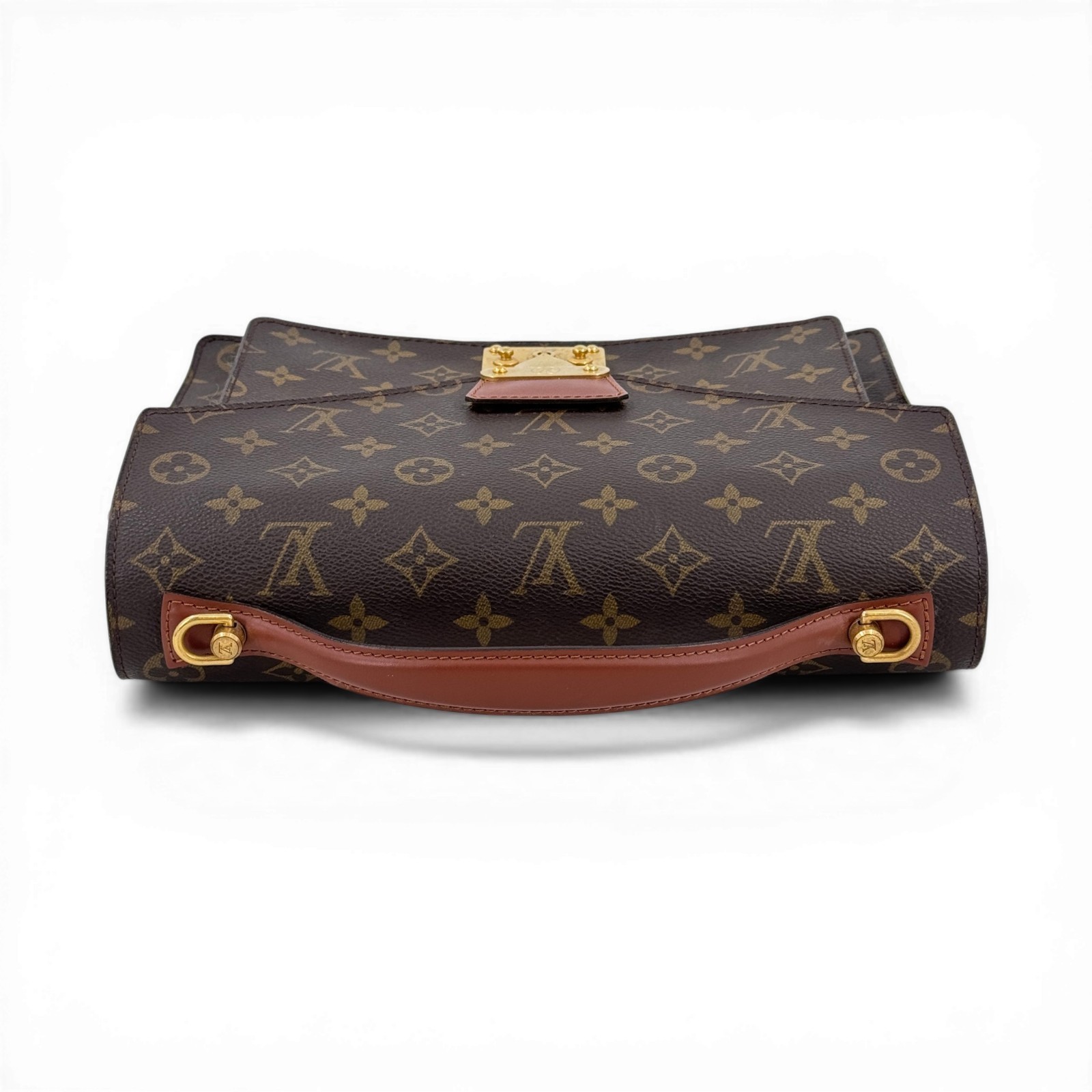 LOUIS VUITTON Monceau Monogram Canvas Brown 2Way Top Handle Crossbody Bag M51187