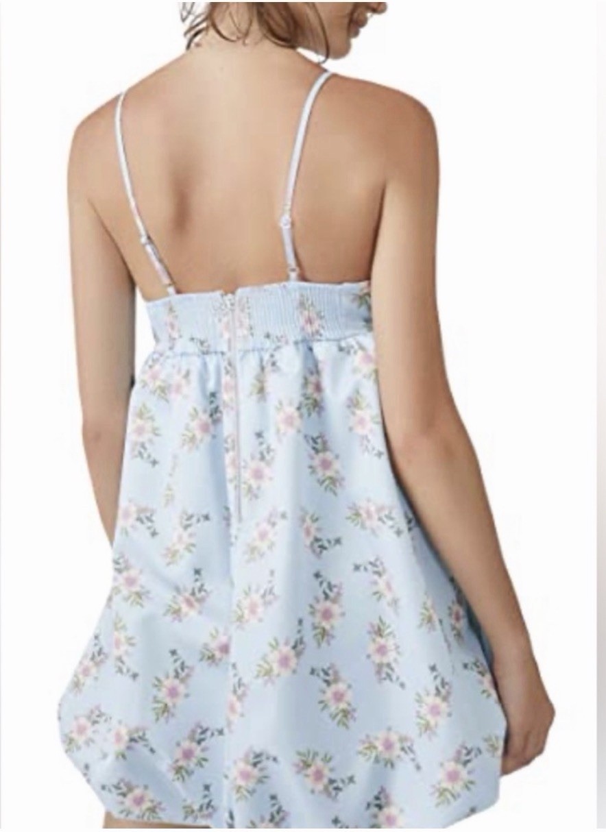 Free People In A Bubble Mini Dress – Bluebell Floral | Size Medium | NWT