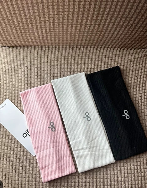 3Pack Unisex Yoga Headbands Soft Stretchy Hair Bands White – Black – Pink USA