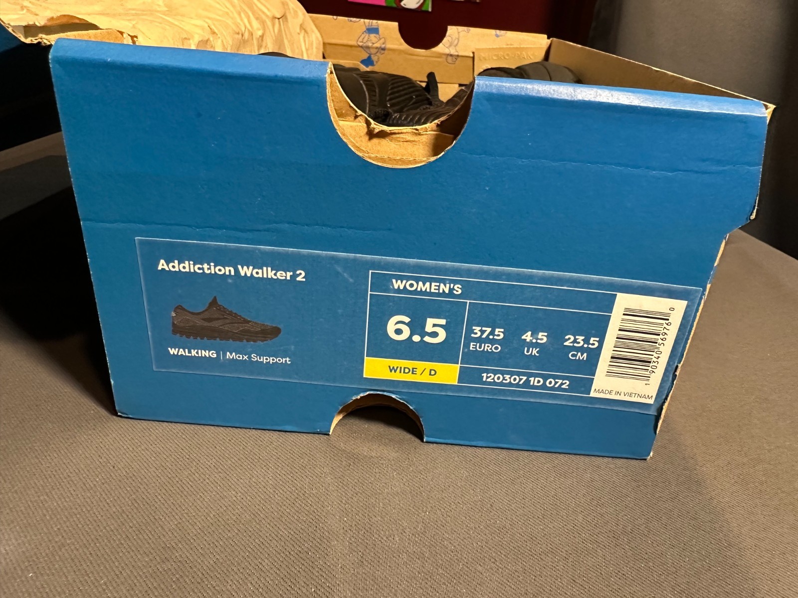 Womens Brooks Addiction Walker 2 – 6.5 D Wide – All Black – Brand New Walking