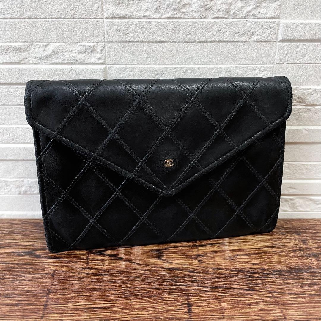 Chanel Bicolor Matelass Lambskin Card Case Coin Case