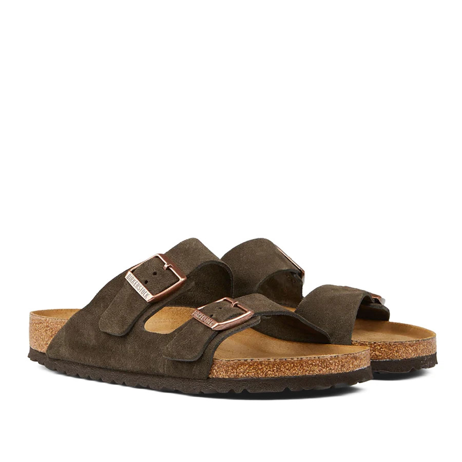 NEW Birkenstock Arizona Suede Leather Mocha Soft Footbed Sandals Unisex Shoes