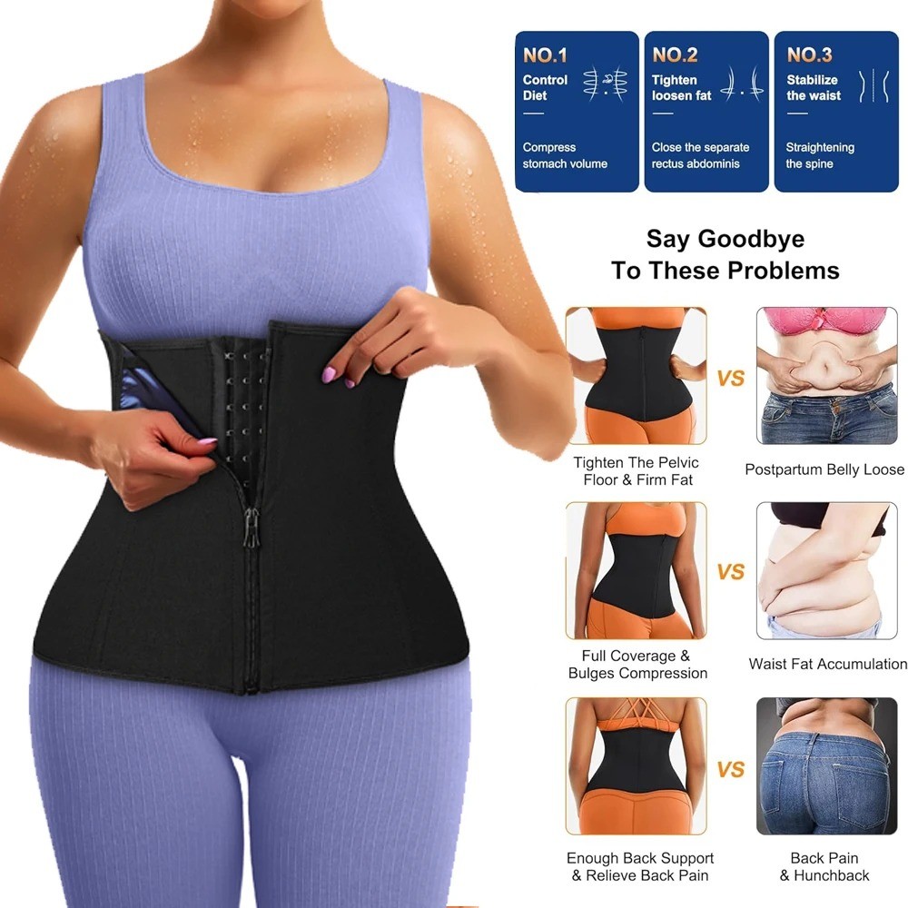 Waist Trainer Women Men Adjustable Sweat Belly Band Sports Girdle Body Shaper