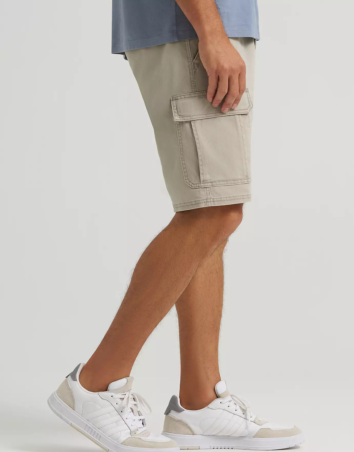 Mens Wrangler Cargo Shorts w Stretch Above Knee Relaxed Fit Blue Green Khaki Tan