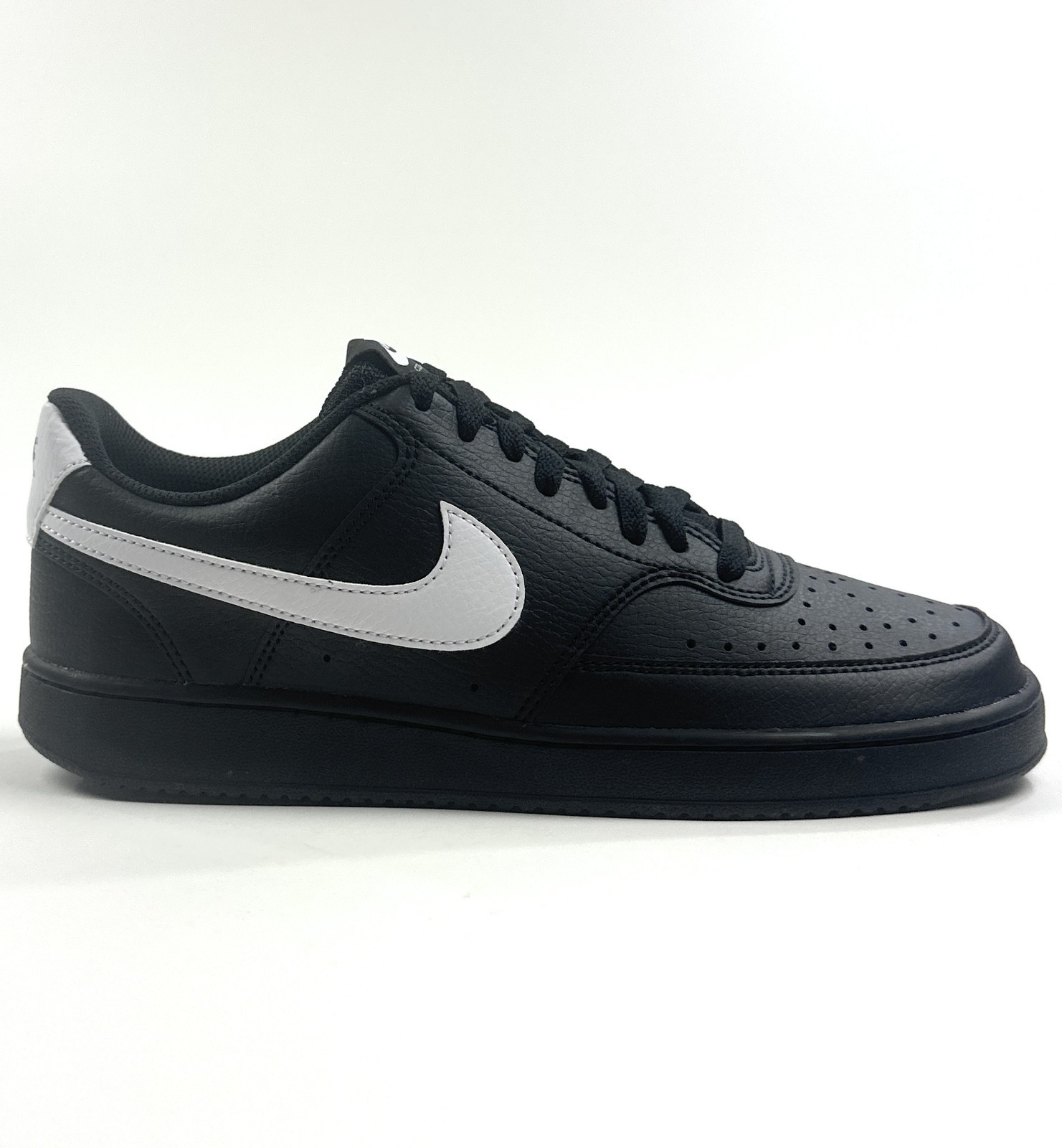 Nike Court Vision Low Mens 9.5 Black White Shoes Sneakers Athletic FZ0630-010