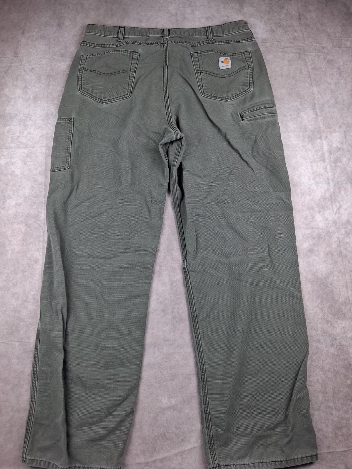 Carhartt FR Flame Resistant Pants Mens 37×33 Fit Green FRB159 MOS Loose CAT 2