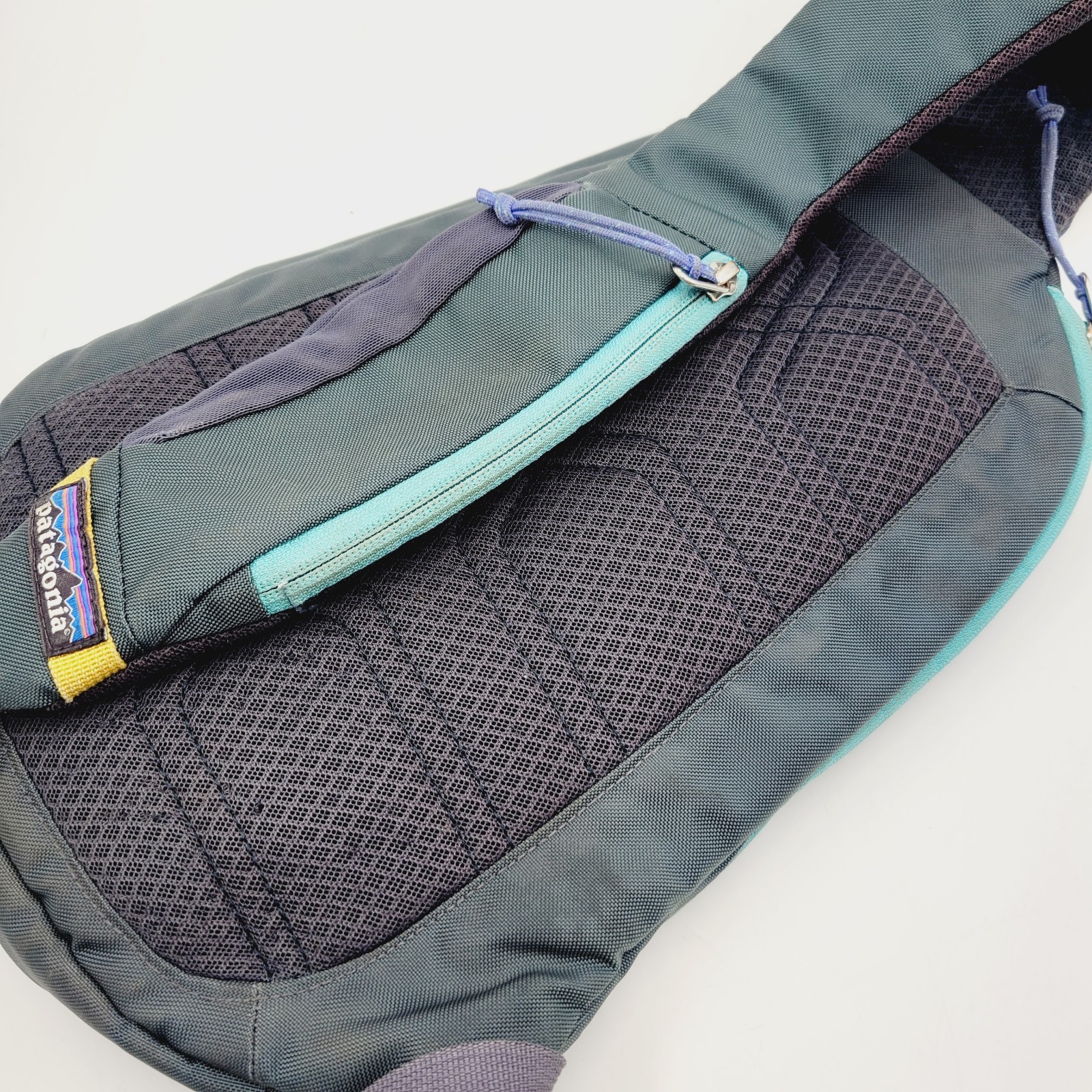 Patagonia Atom Sling Bag 8L Purple Gray Yellow Crossbody Backpack