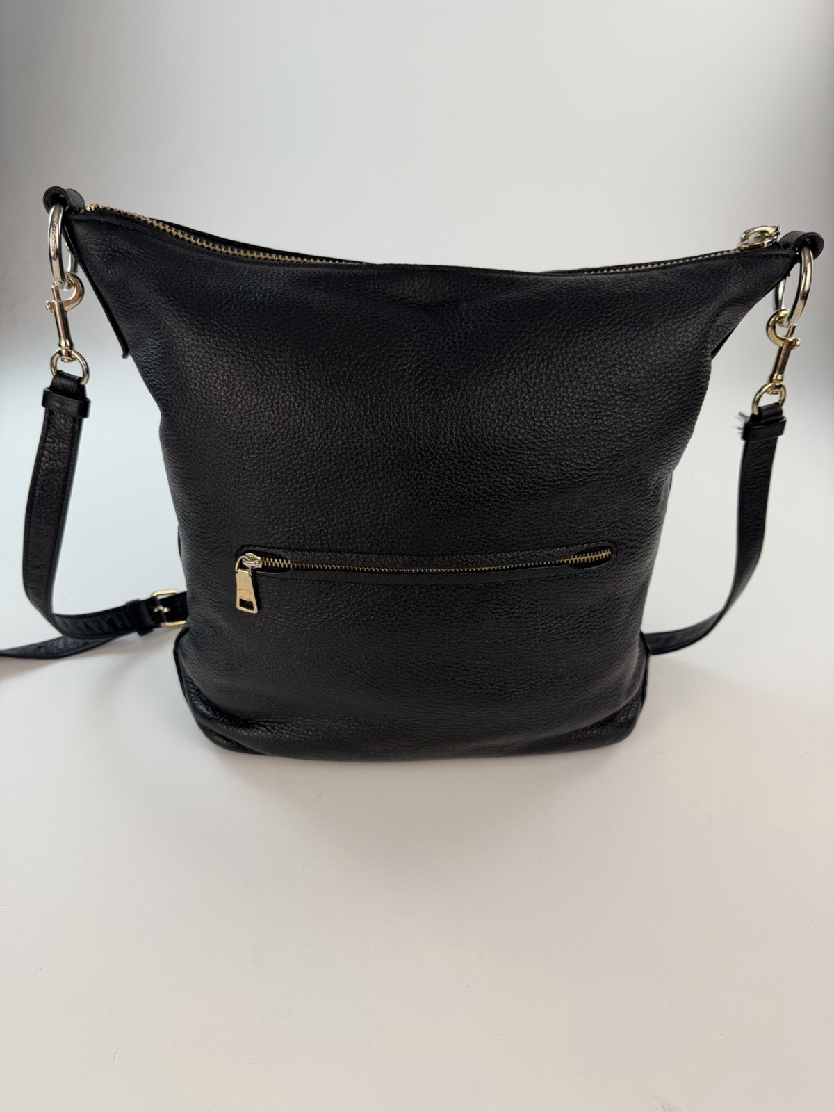 Coach Abby Duffle shoulder bag in black pebbled leather